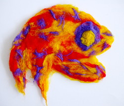 felt: colourful sea creature to sew onto..