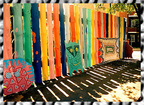 Section of outdoor text display